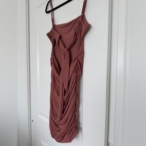 Tiger Mist | ‘Sunrise Dress’ Ruched Open Back-Tie Dress [NWT!]